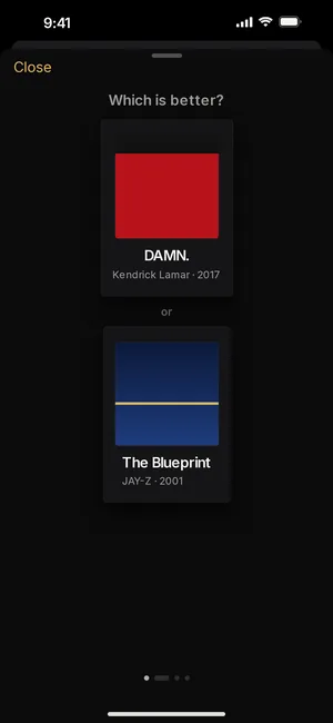 A duel in Canon asking which is better, DAMN. or The Blueprint